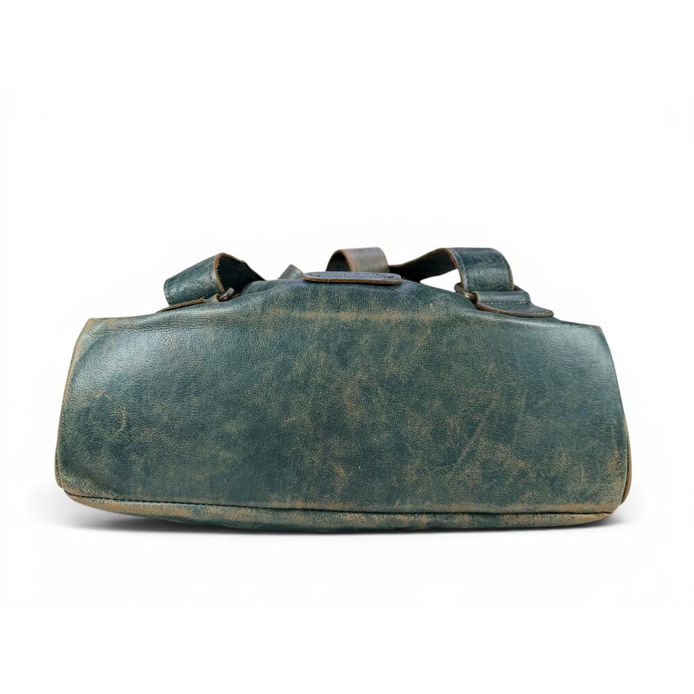 Bed Stu Howie Leather Backpack Distressed Green Laptop Travel Bag Handmade - Picture 8 of 12